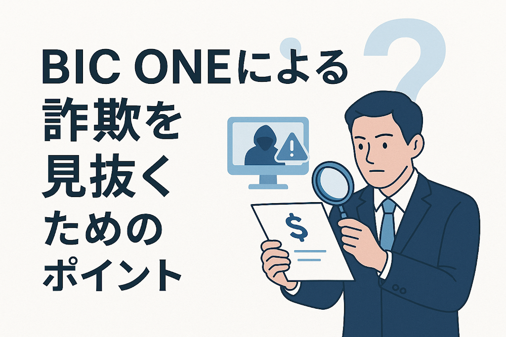 BIC ONEによる詐欺を見抜くためのポイント