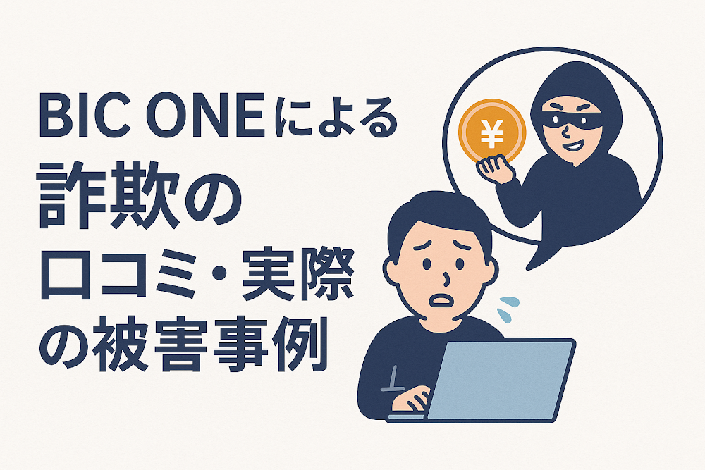 BIC ONEによる詐欺の口コミ・実際の被害事例