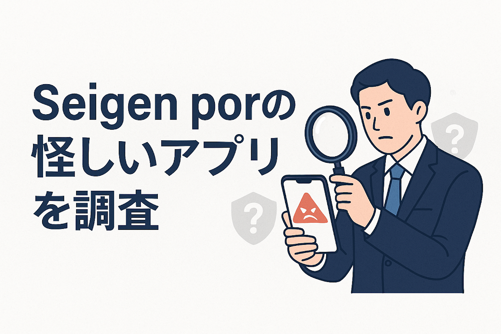 Seigen porの怪しいアプリを調査
