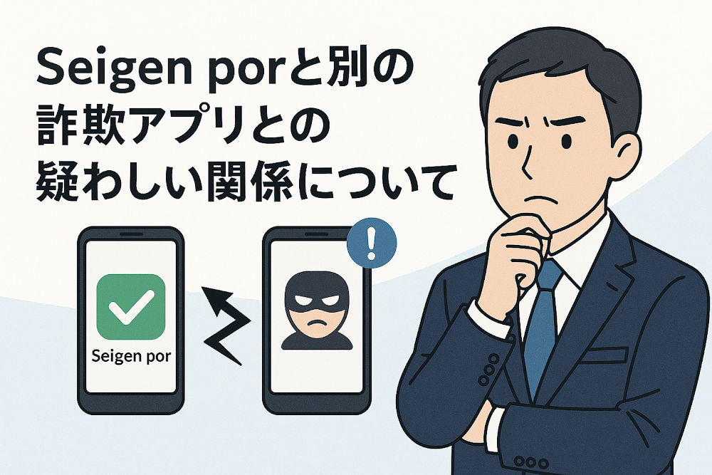 Seigen porと別の詐欺アプリとの疑わしい関係について
