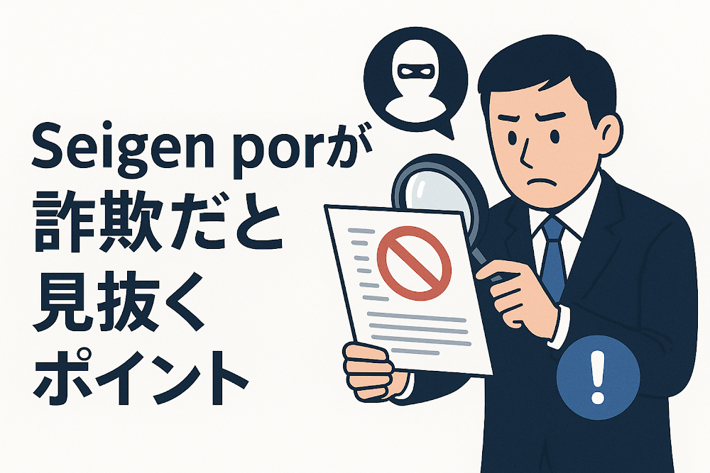 Seigen porが詐欺だと見抜くポイント