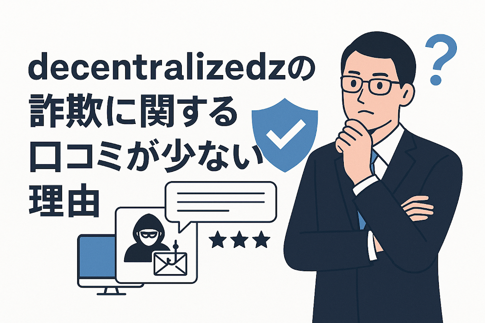 decentralizedzの詐欺に関する口コミが少ない理由