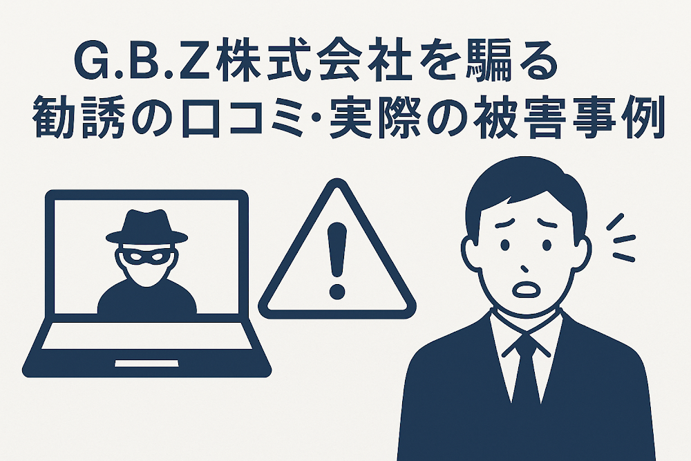 G.B.Z株式会社を騙る勧誘の口コミ・実際の被害事例