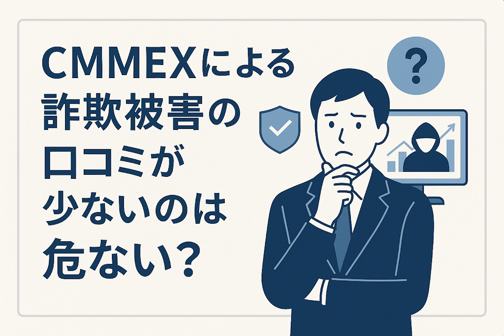 CMMEXによる詐欺被害の口コミが少ないのは危ない？