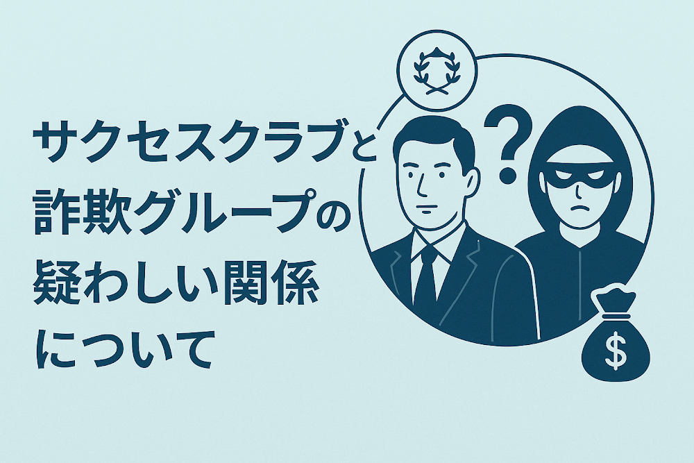 サクセスクラブと詐欺グループの疑わしい関係について
