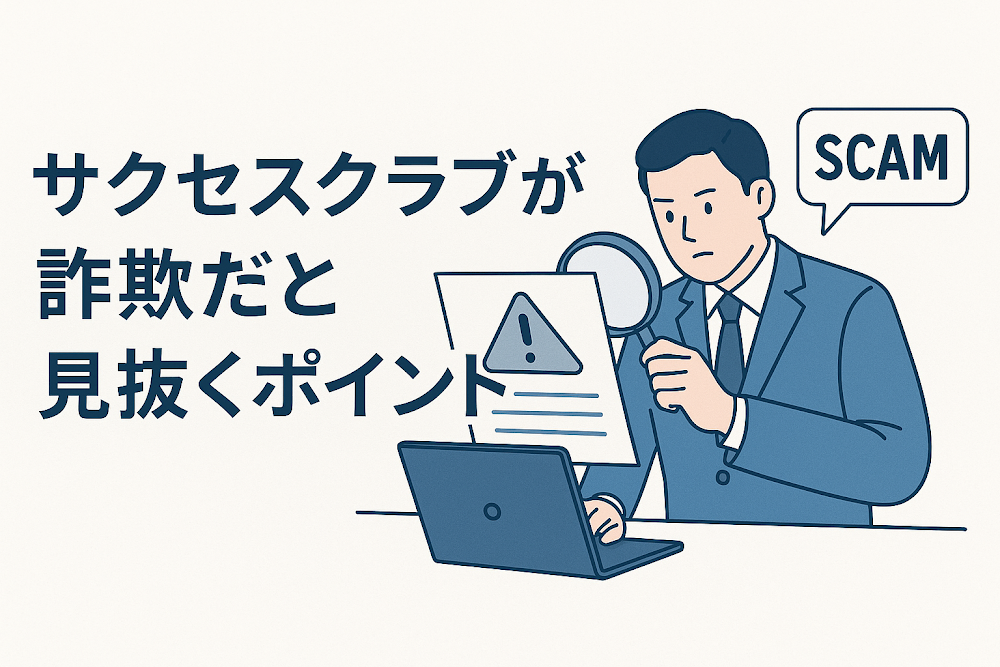 サクセスクラブが詐欺だと見抜くポイント