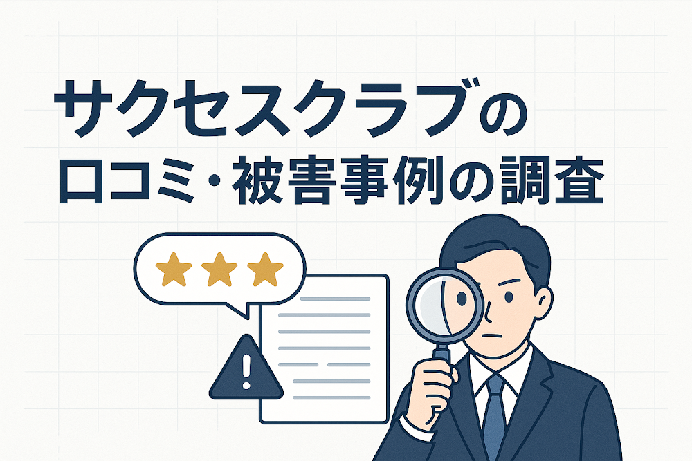 サクセスクラブの口コミ・被害事例の調査