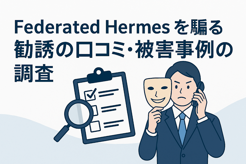 Federated Hermesを騙る勧誘の口コミ・被害事例の調査