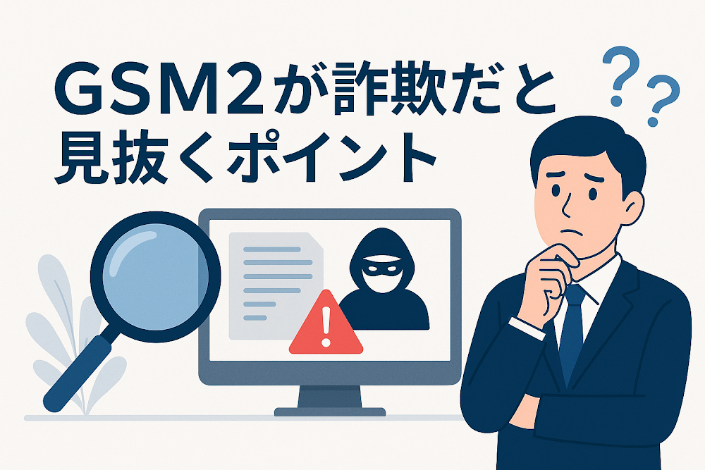 GSM2が詐欺だと見抜くポイント