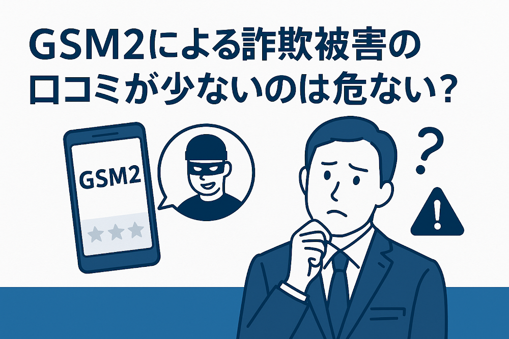 GSM2による詐欺被害の口コミが少ないのは危ない？