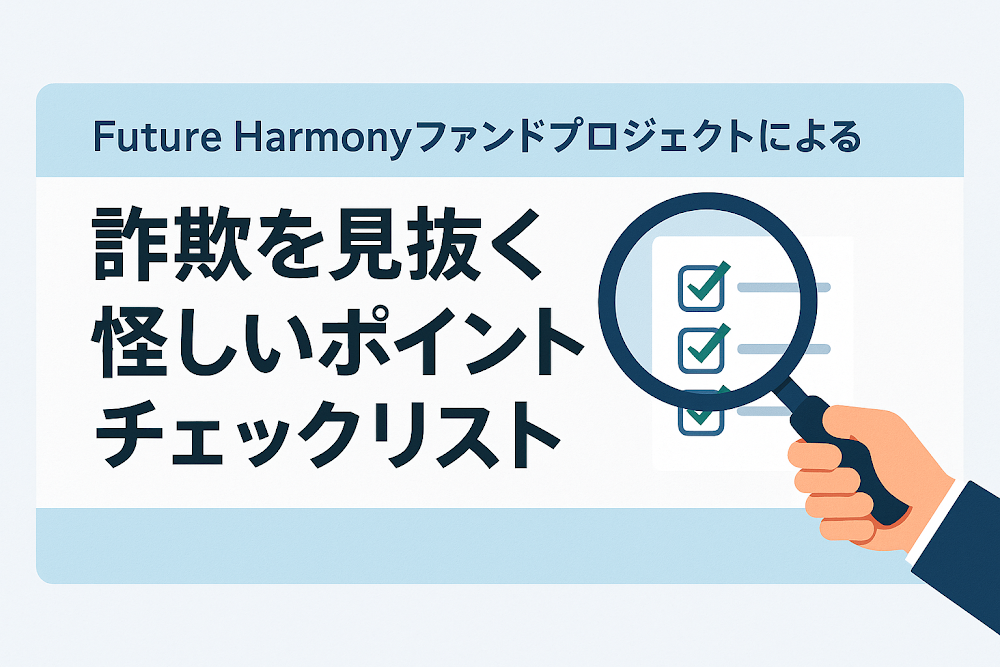 Future Harmonyファンドプロジェクトによる詐欺を見抜く怪しいポイントチェックリスト