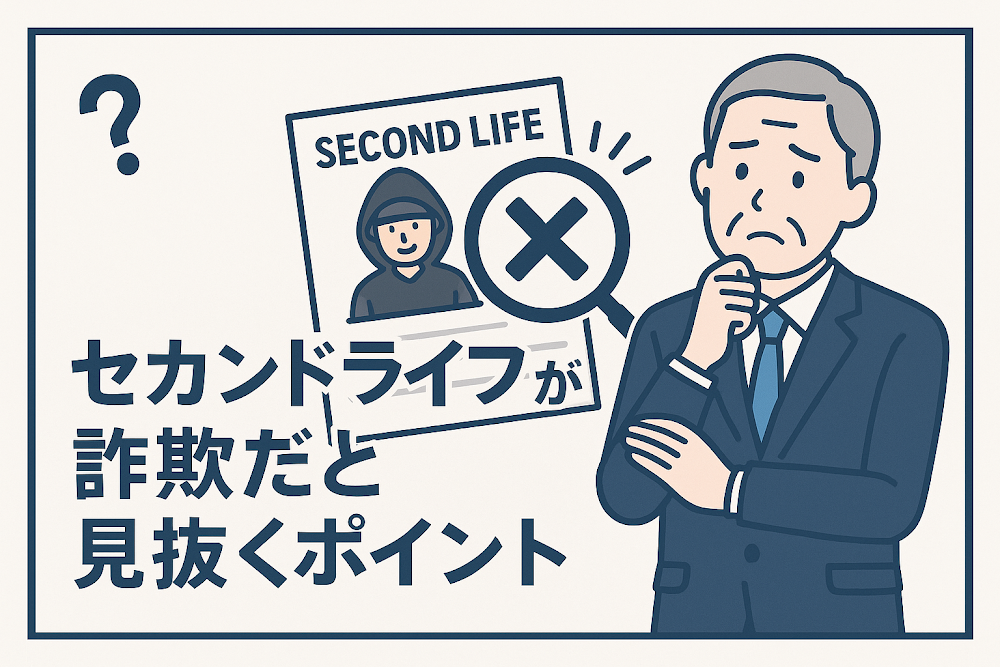 セカンドライフが詐欺だと見抜くポイント