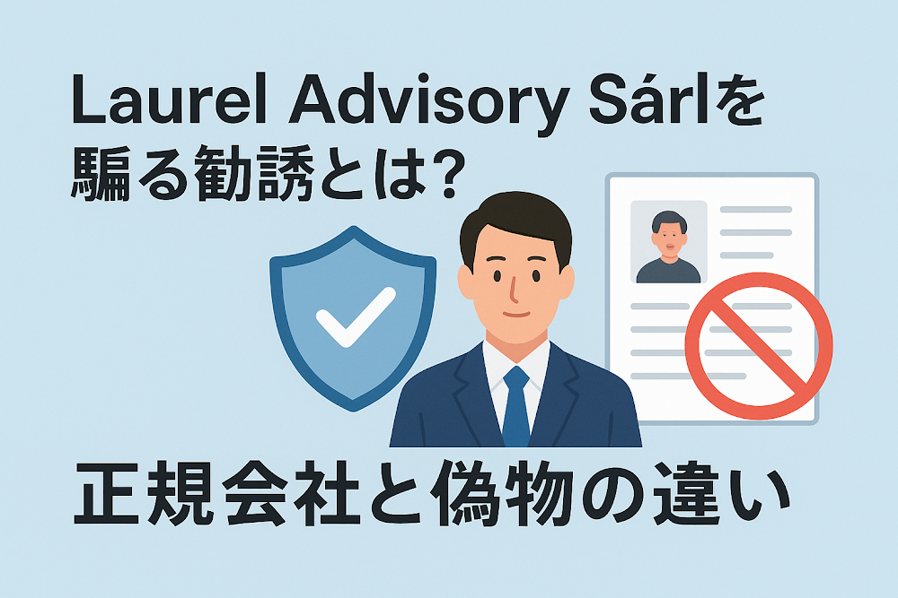 Laurel Advisory Sàrlを騙る勧誘とは？正規会社と偽物の違い
