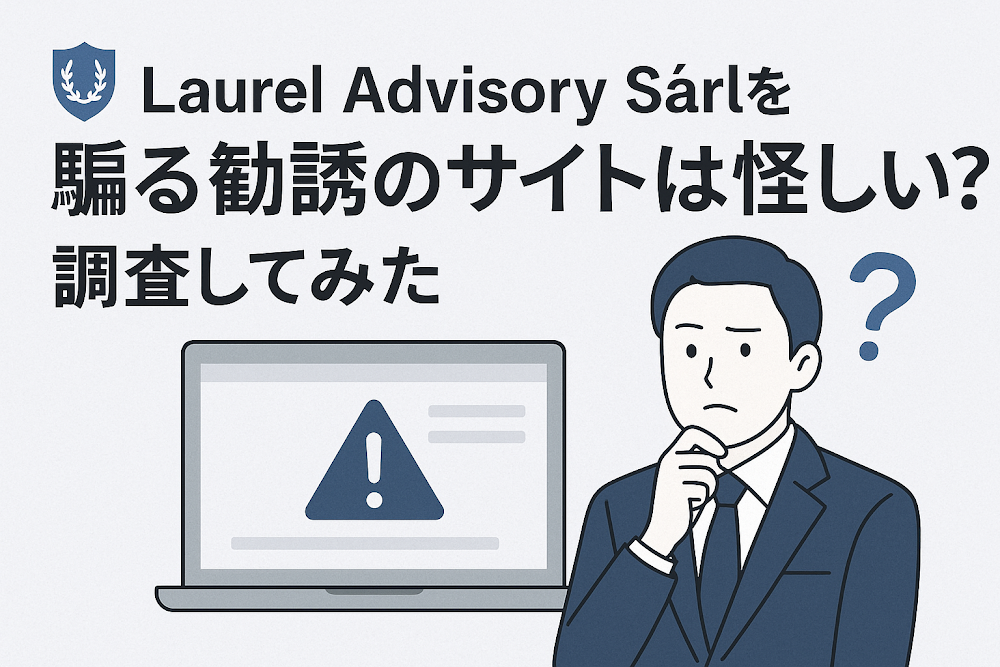 Laurel Advisory Sàrlを騙る勧誘のサイトは怪しい？調査してみた