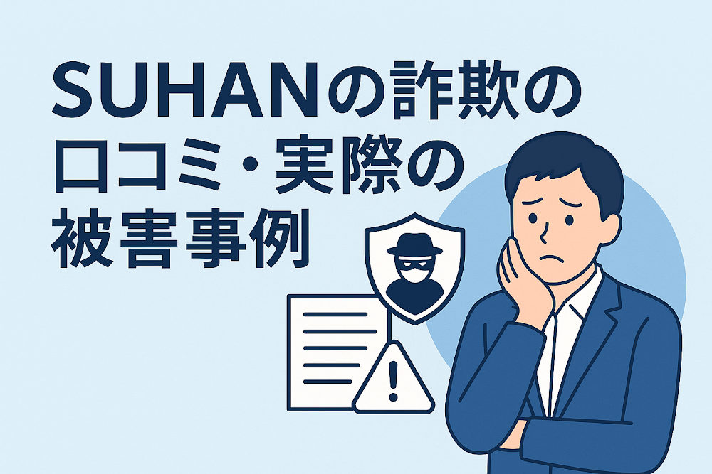 SUHANの詐欺の口コミ・実際の被害事例