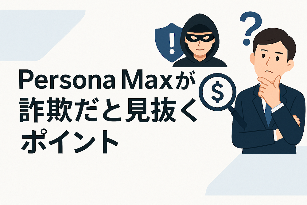 Persona Maxが詐欺だと見抜くポイント