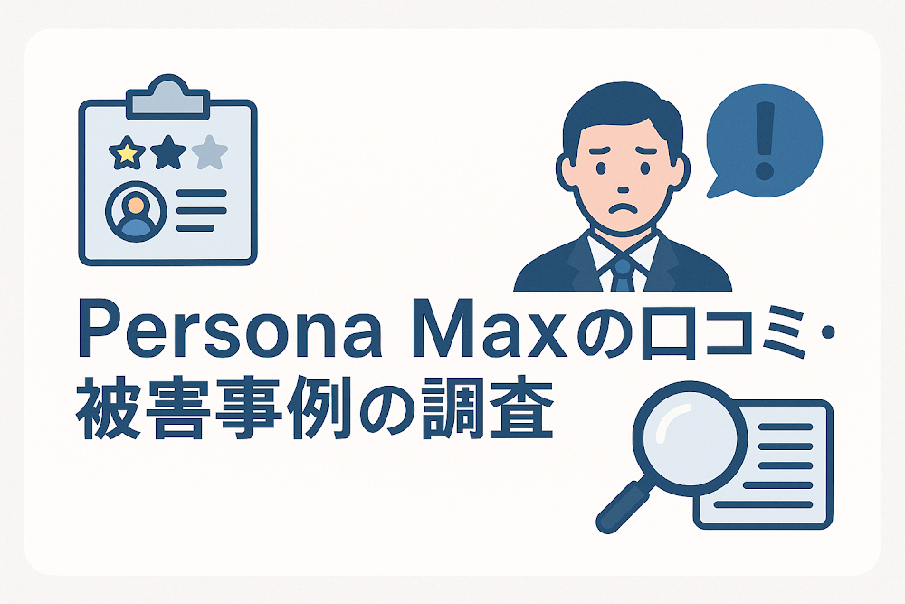 Persona Maxの口コミ・被害事例の調査