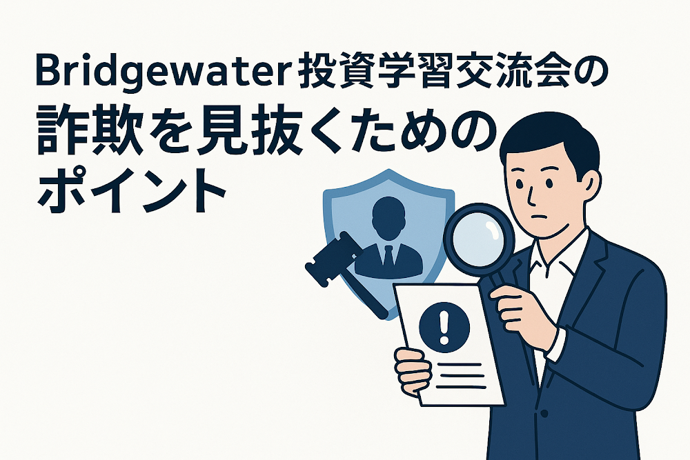Bridgewater投資学習交流会の詐欺を見抜くためのポイント