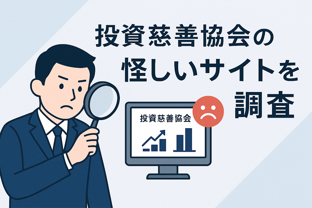 投資慈善協会の怪しいサイトを調査