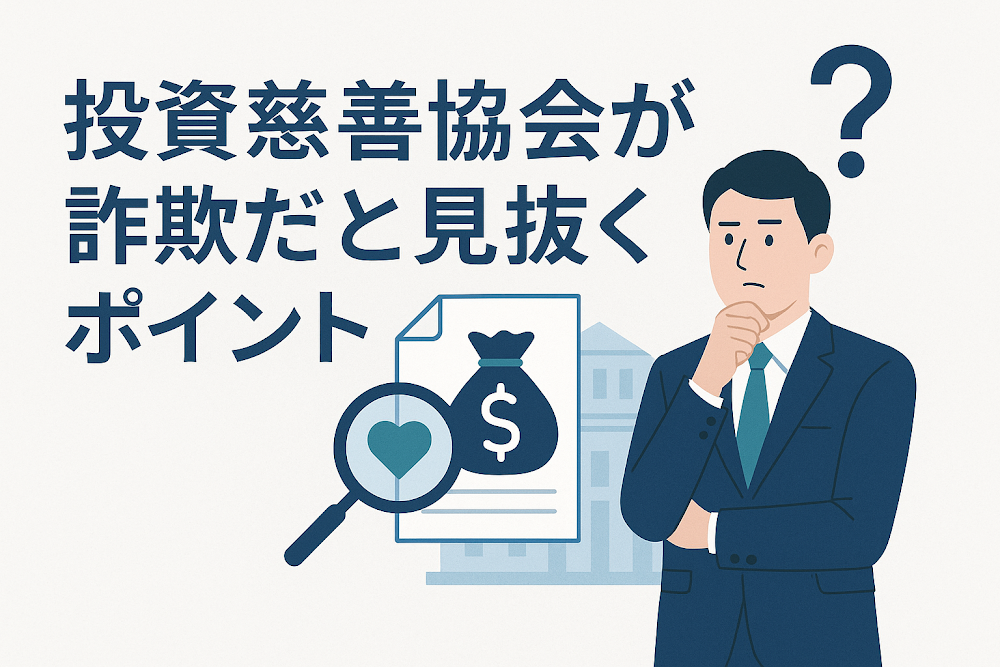 投資慈善協会が詐欺だと見抜くポイント