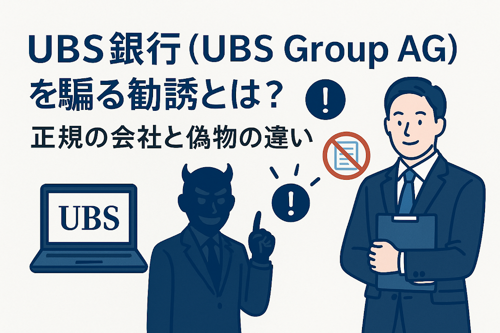 UBS銀行（UBS Group AG）を騙る勧誘とは？正規の会社と偽物の違い
