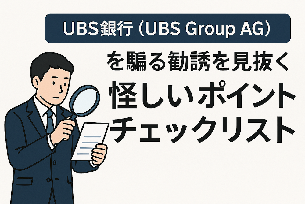 UBS銀行（UBS Group AG）を騙る勧誘を見抜く怪しいポイントチェックリスト