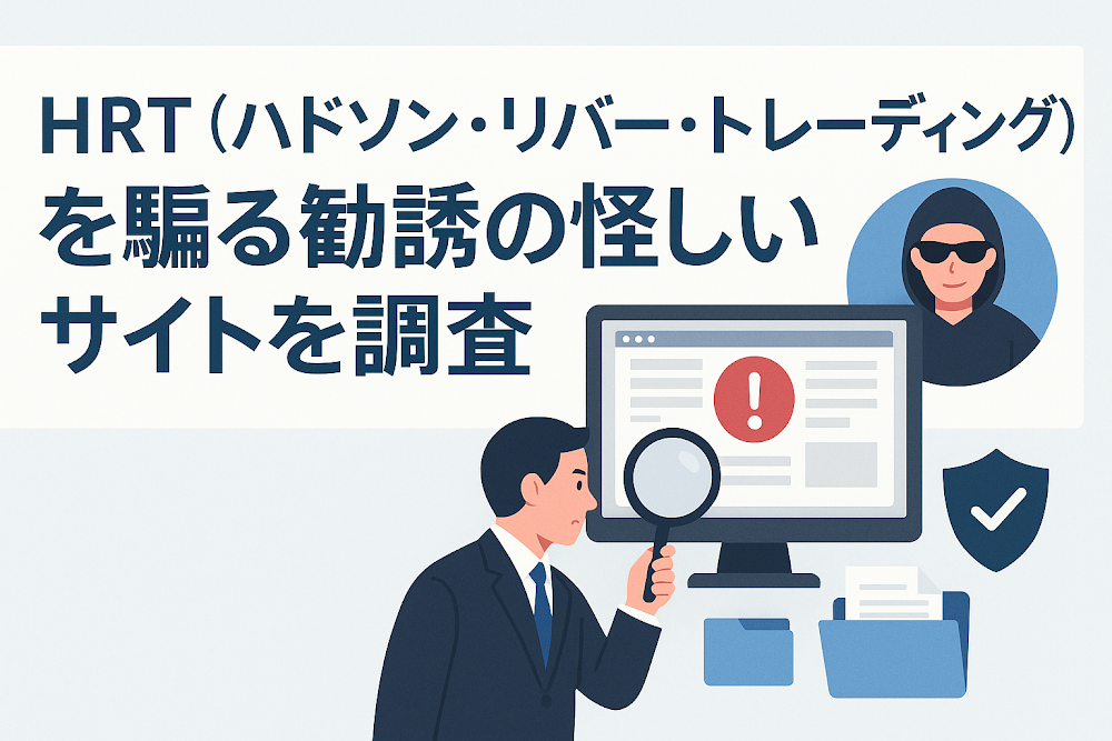HRT（ハドソン・リバー・トレーディング）を騙る勧誘の怪しいサイトを調査