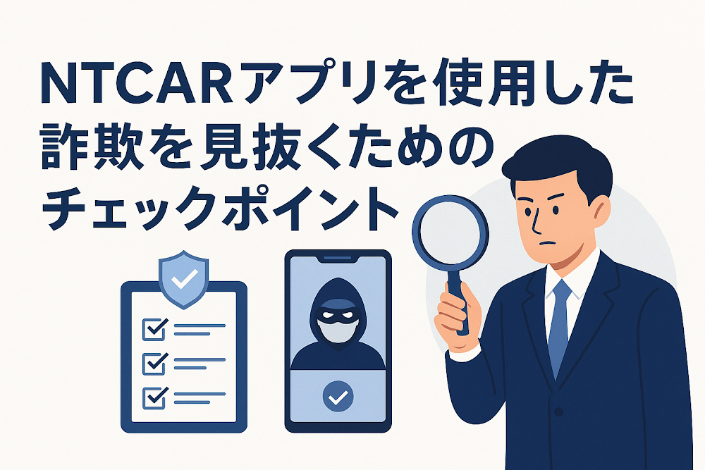 NTCARアプリを使用した詐欺を見抜くためのチェックポイント