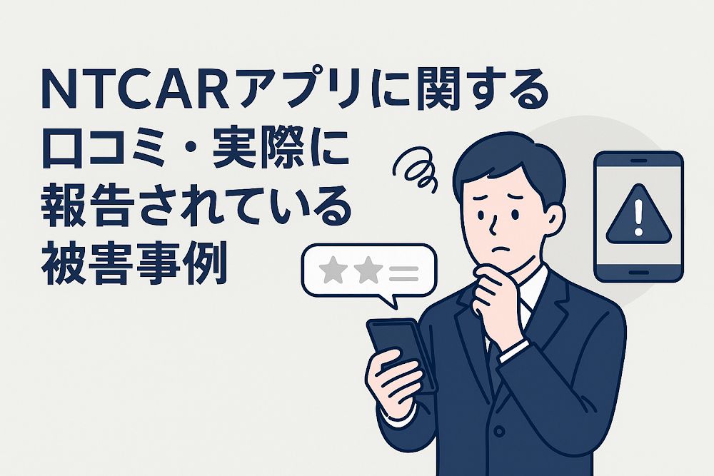 NTCARアプリに関する口コミ・実際に報告されている被害事例
