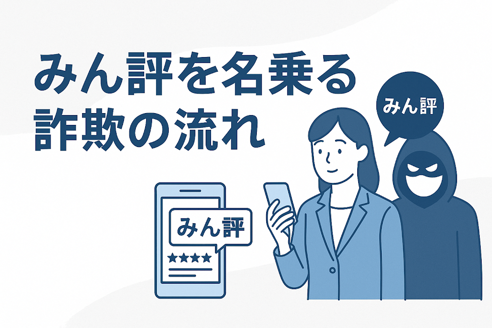 みん評を名乗る詐欺の流れ