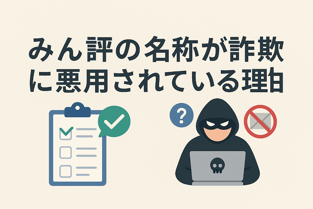 みん評の名称が詐欺に悪用されている理由