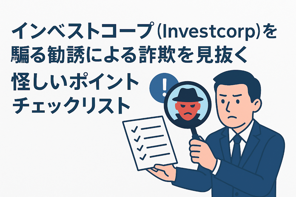 インベストコープ（Investcorp）を騙る勧誘による詐欺を見抜く怪しいポイントチェックリスト