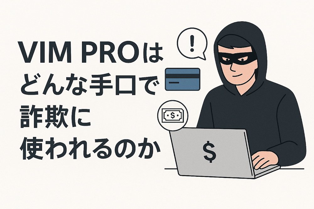 VIM PROはどんな手口で詐欺に使われるのか