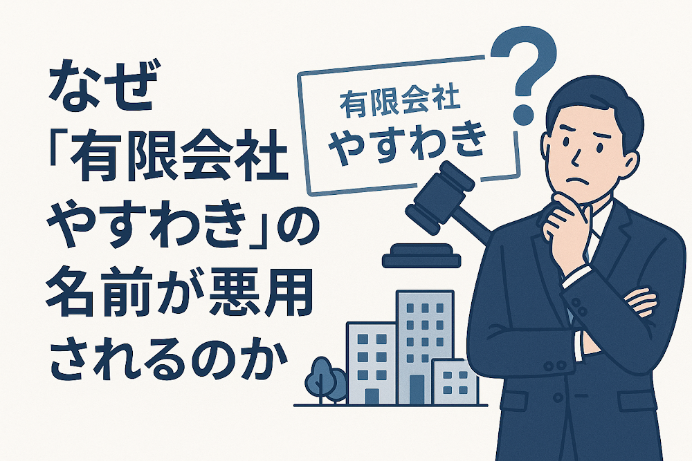 なぜ「有限会社やすわき」の名前が悪用されるのか