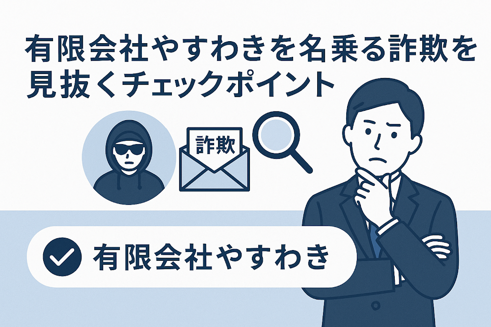 有限会社やすわきを名乗る詐欺を見抜くチェックポイント