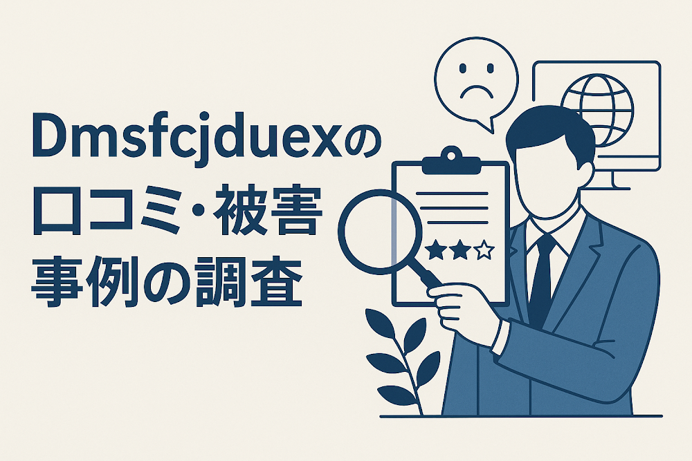 Dmsfcjduexの口コミ・被害事例の調査