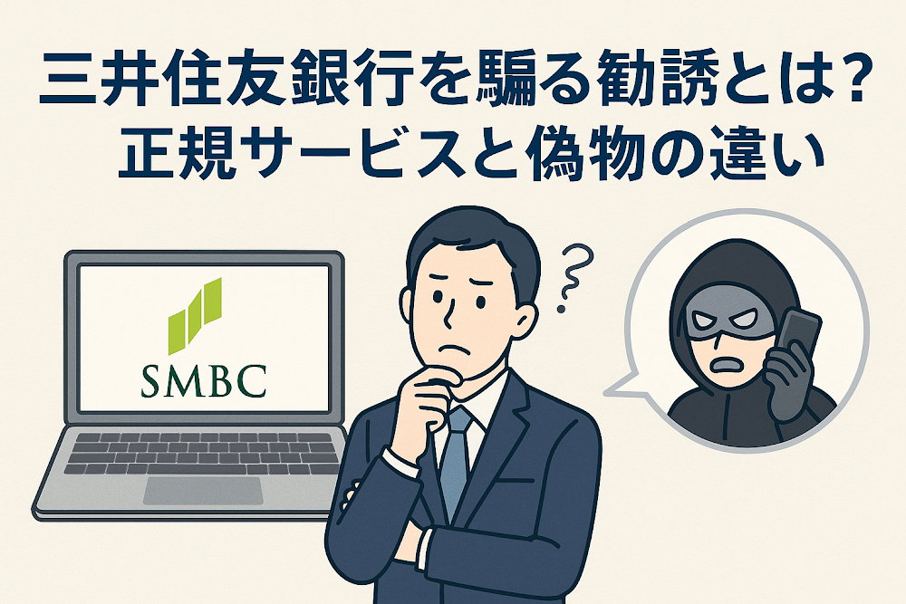 三井住友銀行を騙る勧誘とは？正規サービスと偽物の違い