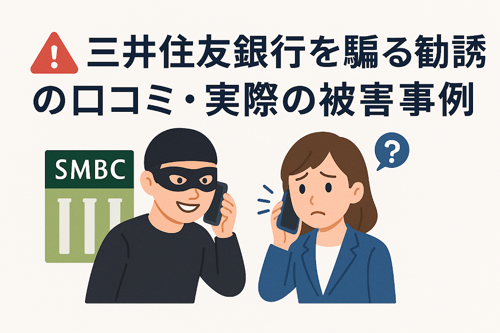 三井住友銀行を騙る勧誘の口コミ・実際の被害事例