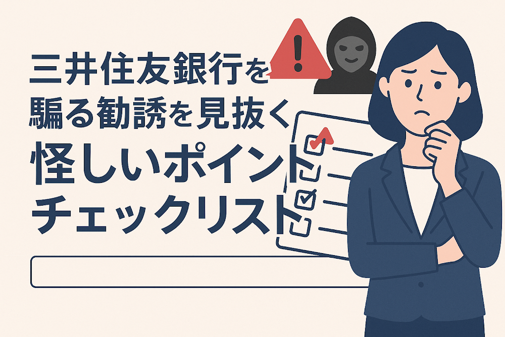 三井住友銀行を騙る勧誘を見抜く怪しいポイントチェックリスト