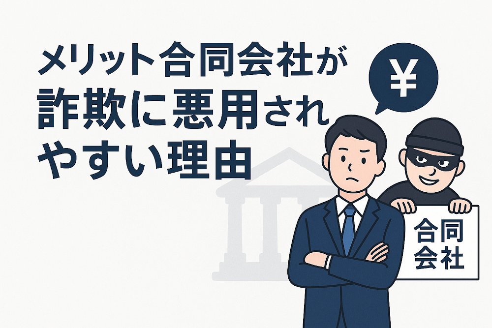 メリット合同会社が詐欺に悪用されやすい理由