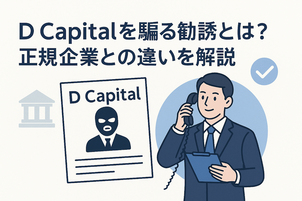 D Capitalを騙る勧誘とは？正規企業との違いを解説