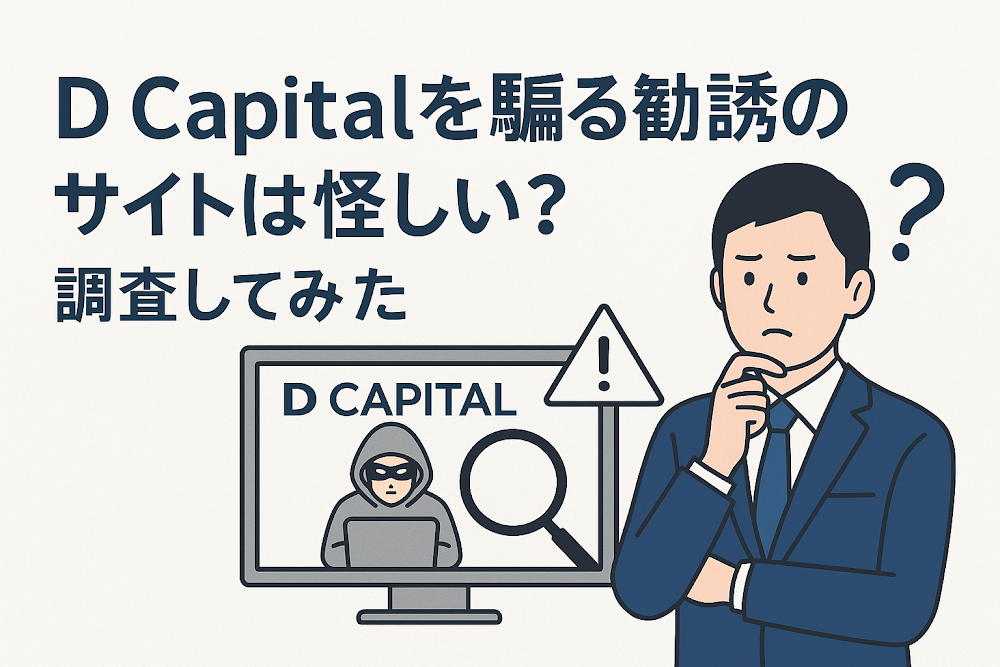 D Capitalを騙る勧誘のサイトは怪しい？調査してみた