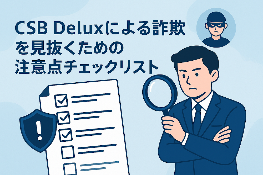 CSB Deluxによる詐欺を見抜くための注意点チェックリスト