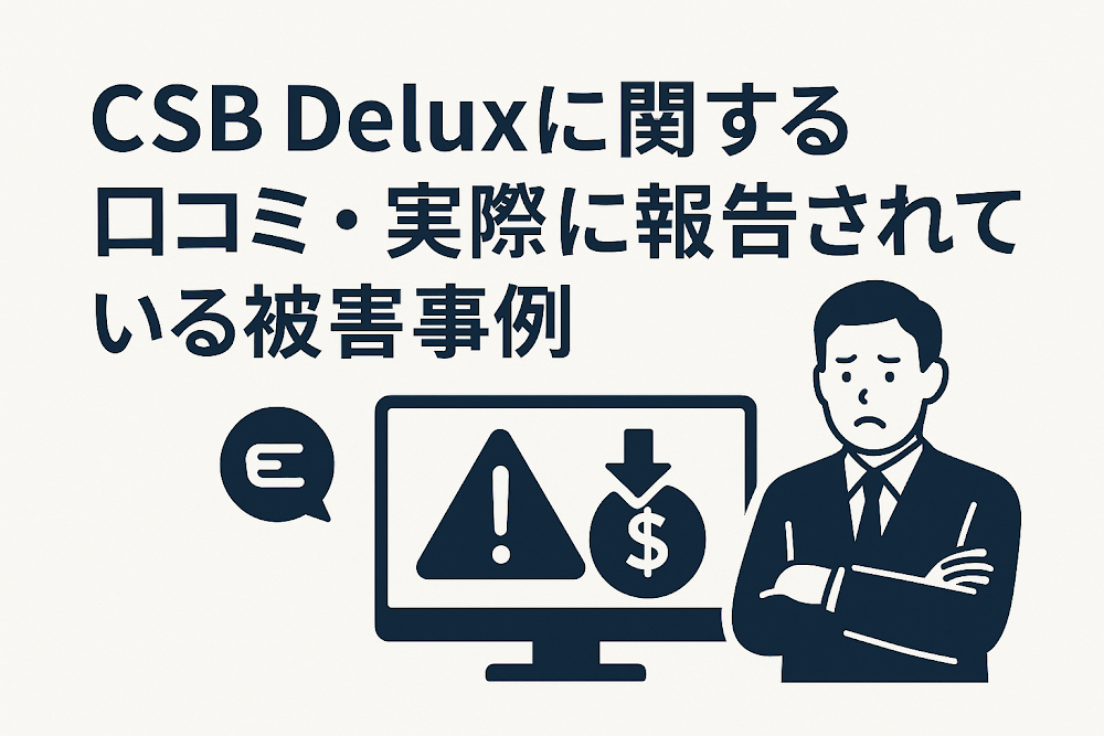 CSB Deluxに関する口コミ・実際に報告されている被害事例