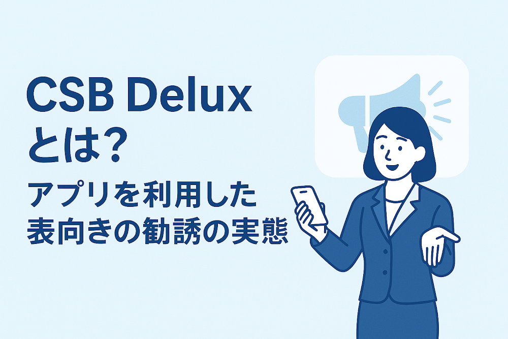 CSB Deluxとは？アプリを利用した表向きの勧誘の実態