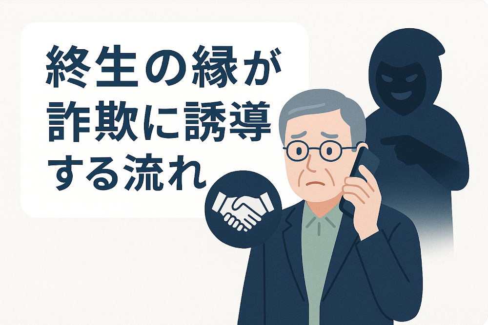 終生の縁が詐欺に誘導する流れ