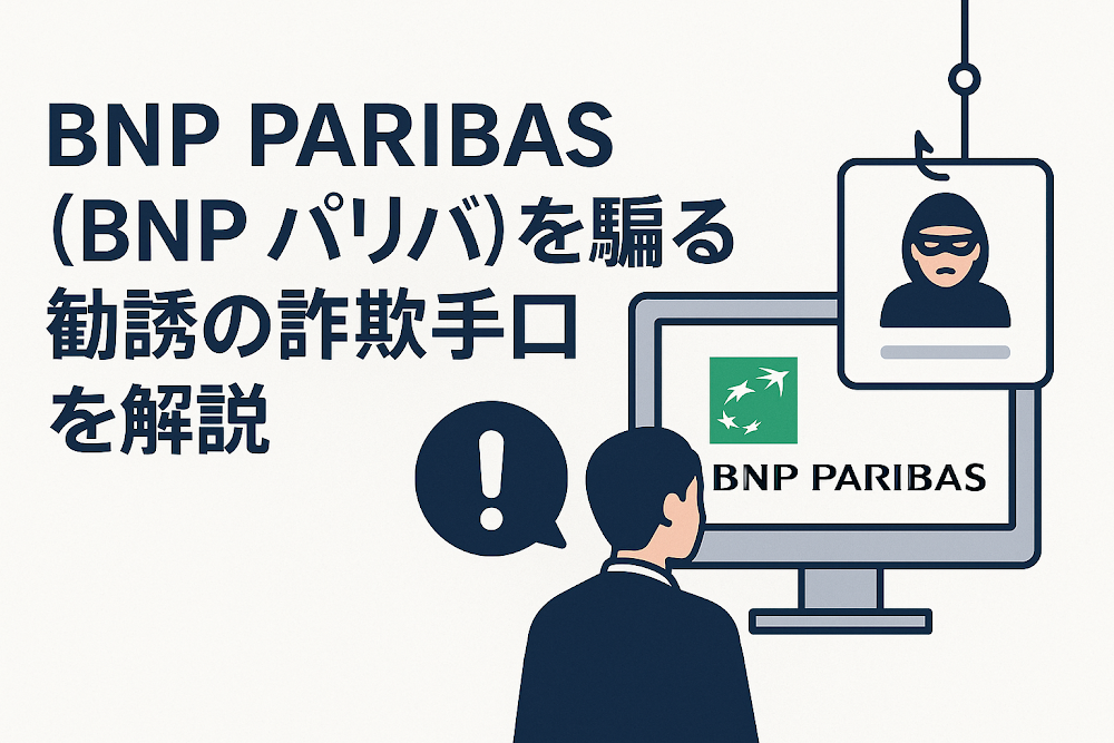 BNP PARIBAS（BNP パリバ）を騙る勧誘の詐欺手口を解説