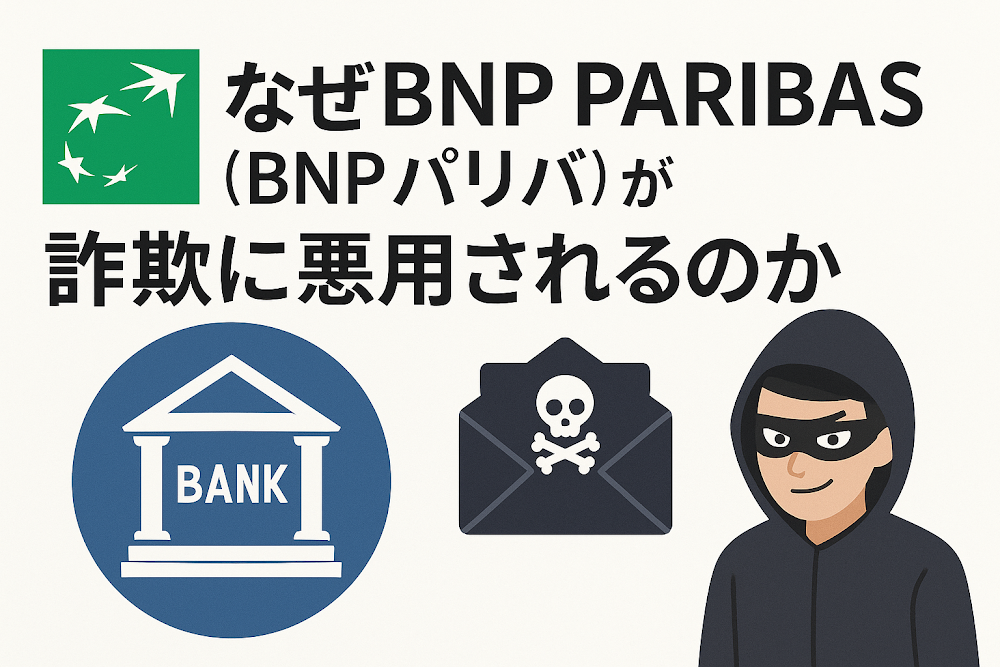 なぜBNP PARIBAS（BNP パリバ）が詐欺に悪用されるのか
