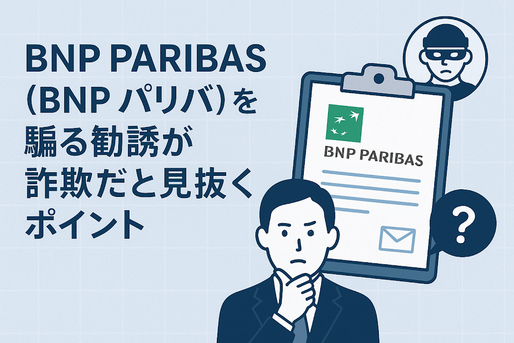 BNP PARIBAS（BNP パリバ）を騙る勧誘が詐欺だと見抜くポイント