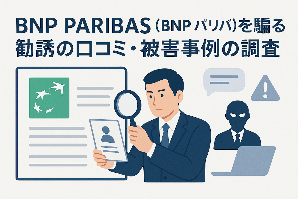 BNP PARIBAS（BNP パリバ）を騙る勧誘の口コミ・被害事例の調査
